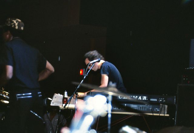 Doug w/Dave tweaking the synthesizer