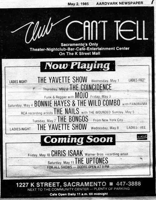 Club Can't Tell, Sacramento CA 1985