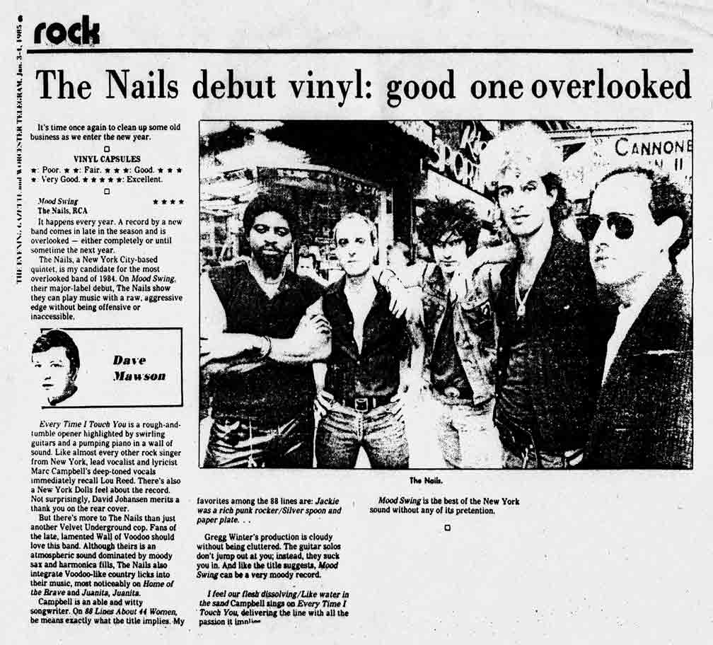 Worcester, MA Telegram 1985