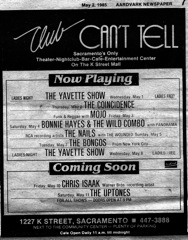Club Can't Tell, Sacramento CA 1985